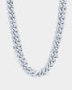 Saint Morta 10mm Cuban Chain White Gold