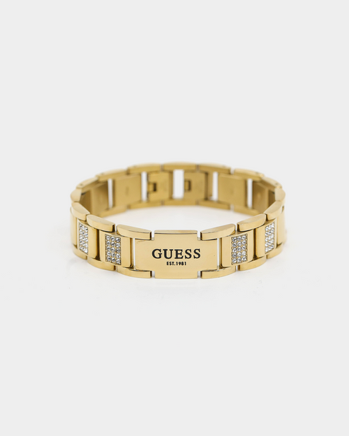 Guess Mainline 15mm Frontier Crystal Bracelet Gold
