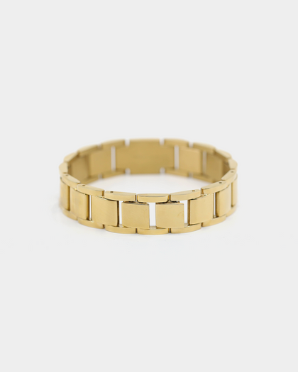 Guess Mainline 15mm Frontier Crystal Bracelet Gold