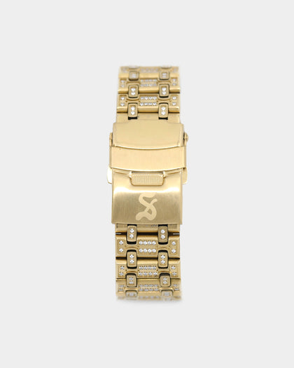 Saint Morta Medio Premierre Watch Iced Gold