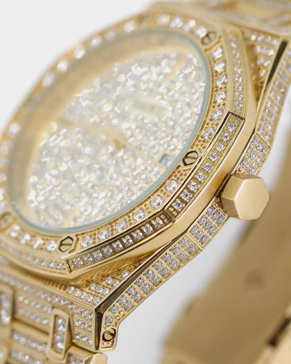 Saint Morta Medio Premierre Watch Iced Gold