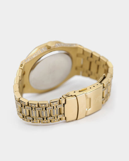 Saint Morta Medio Premierre Watch Iced Gold