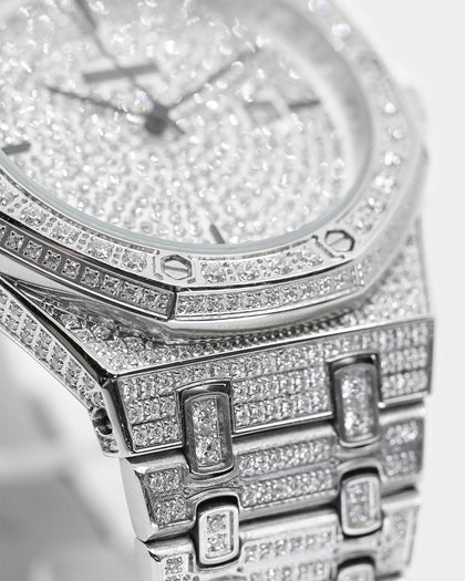 Saint Morta Medio Premierre Watch Iced Silver