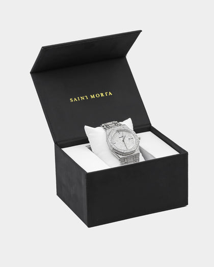 Saint Morta Medio Premierre Watch Iced Silver