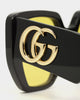 Gucci GG0956S-004 54 Sunglasses Black/Yellow