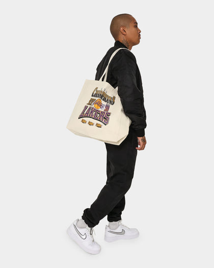 Mitchell & Ness Los Angeles Lakers Graphic Tote Bag Cream