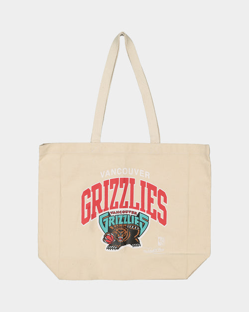 Mitchell & Ness Vancouver Grizzlies Keyline Tote Bag Cream