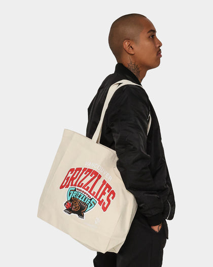 Mitchell & Ness Vancouver Grizzlies Keyline Tote Bag Cream