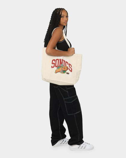 Mitchell & Ness Seattle Super Sonics Keyline Tote Bag Cream