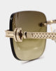 NUQE Uncut Sunglasses Gold/Brown