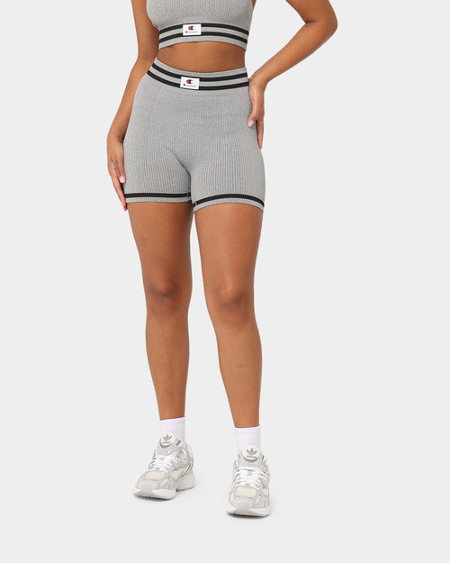 Champion Women's LFS Seamless Biker Shorts Oxford Heather