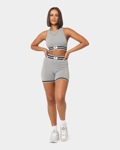 Champion Women's LFS Seamless Biker Shorts Oxford Heather