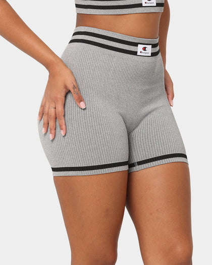 Champion Women's LFS Seamless Biker Shorts Oxford Heather