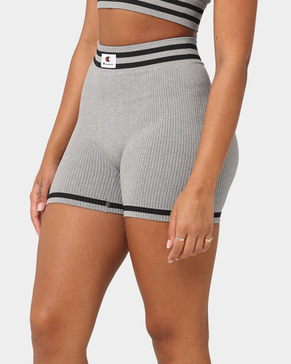 Champion Women's LFS Seamless Biker Shorts Oxford Heather
