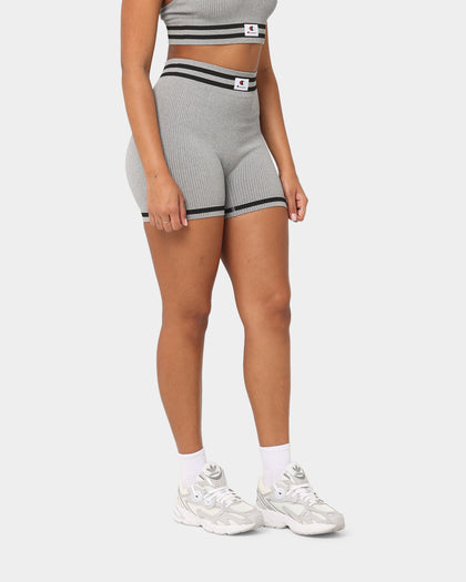 Champion Women's LFS Seamless Biker Shorts Oxford Heather