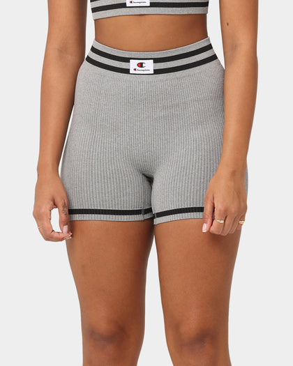 Champion Women's LFS Seamless Biker Shorts Oxford Heather