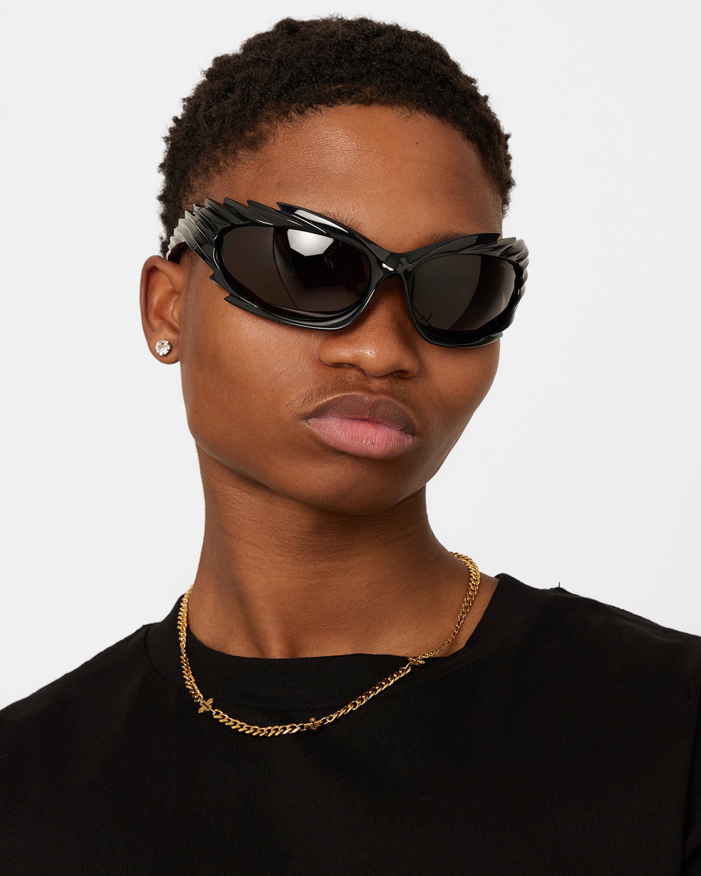 balenciaga スノードーム Balenciaga BB0255S-001 78 Sunglasses Shiny Black | Culture Kings US