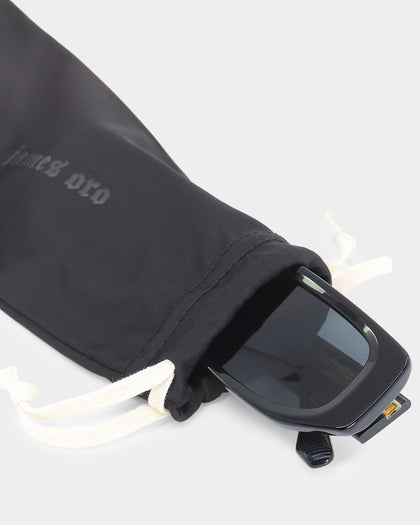 James Oro Black Amour Sunglasses Black