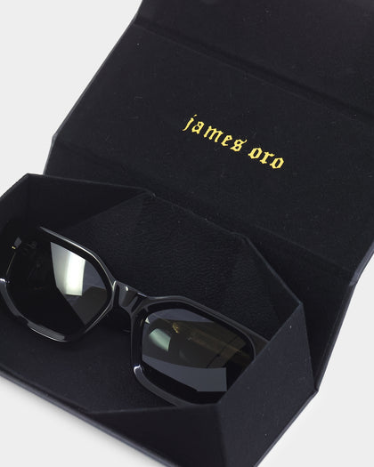 James Oro Black Amour Sunglasses Black