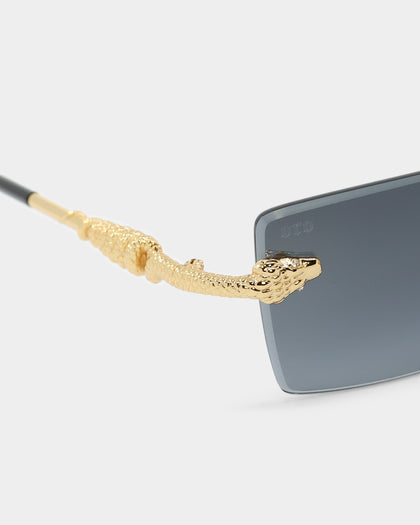 James Oro Black Tint Serpent Authentic Sunglasses Black