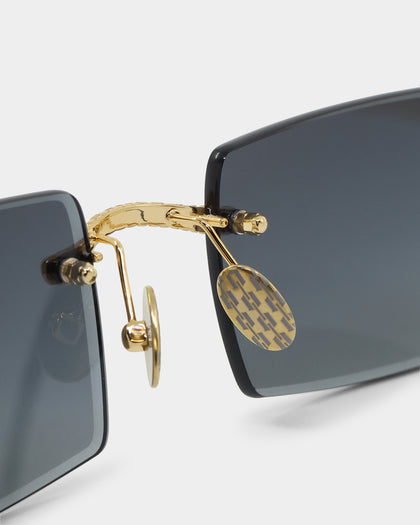 James Oro Black Tint Serpent Authentic Sunglasses Black