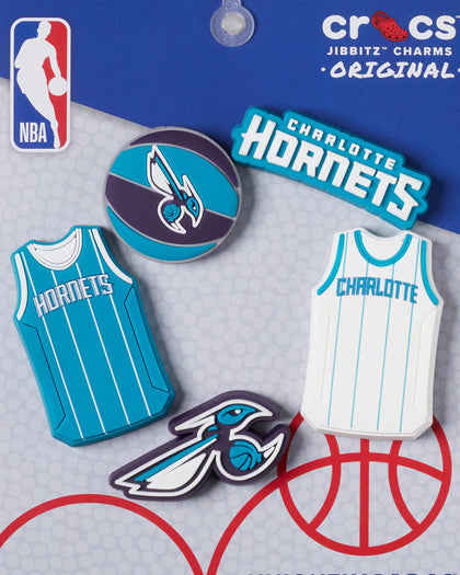 Crocs Charlotte Hornets 5 Pack Jibbitz Charms Multi