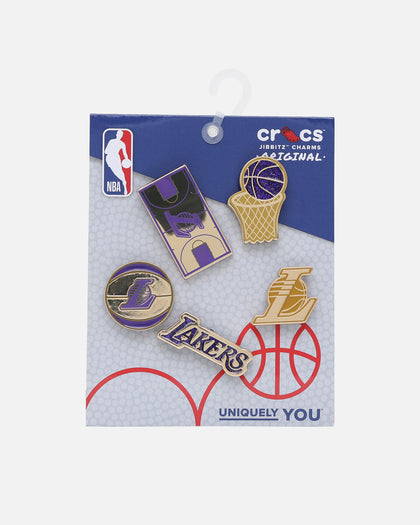 Crocs Los Angeles Lakers 5 Pack Jibbitz Charms Multi