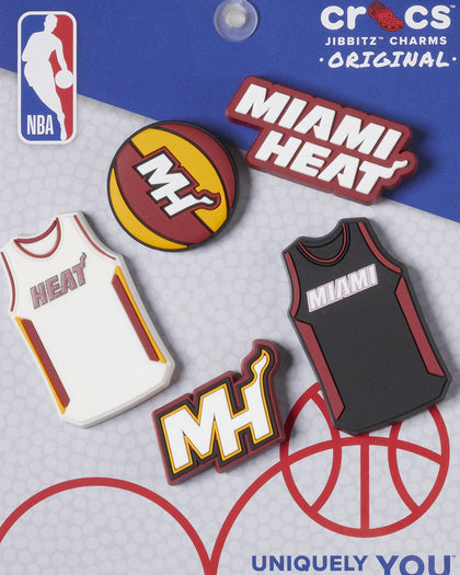 Crocs X NBA Miami Heat 5 Pack Jibbitz Charms Multi