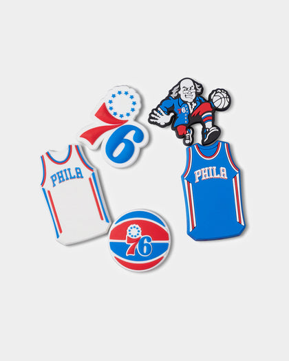 Crocs X NBA Philadelphia 76ers 5 Pack Jibbitz Charms Multi