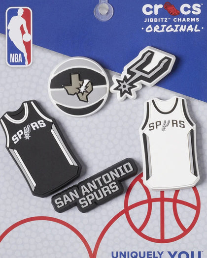 Crocs San Antonio Spurs 5 Pack Jibbitz Charms Multi