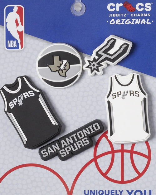 Crocs San Antonio Spurs 5 Pack Jibbitz Charms Multi