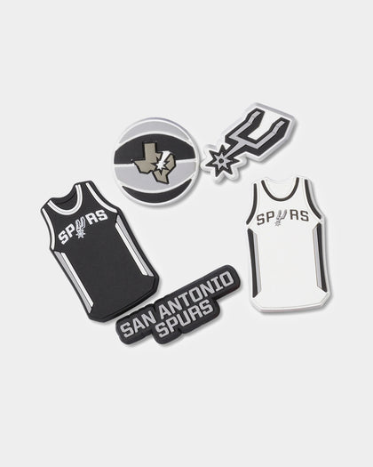 Crocs San Antonio Spurs 5 Pack Jibbitz Charms Multi