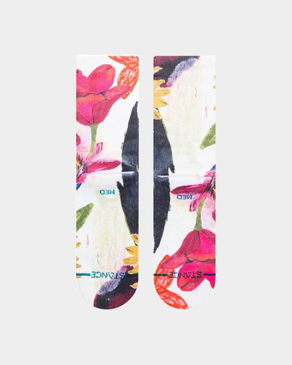 Stance Women's Lucid Crewcut Socks Off White