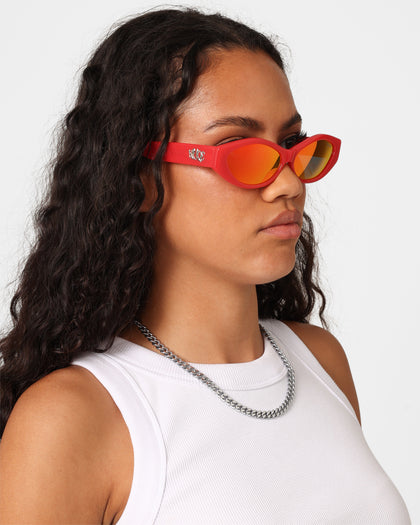 Loiter X Nuqe Ethereal Sunglasses Coral Crush