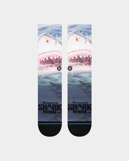 Stance Pearly Whites Crewcut Socks Blue