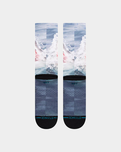 Stance Pearly Whites Crewcut Socks Blue