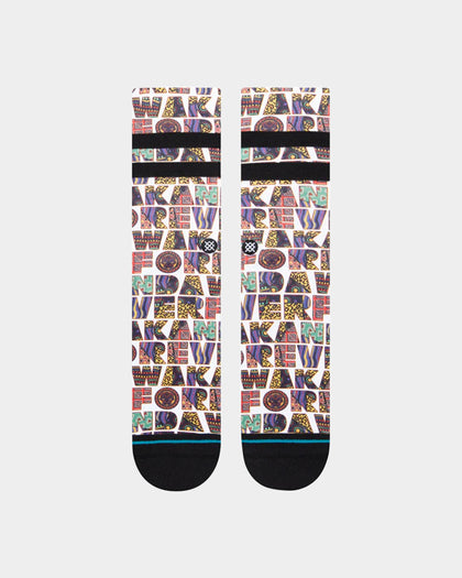 Stance X Black Panther Wakanda Forever Crewcut Socks White