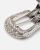 MNML Chevron Caviar Belt Silver