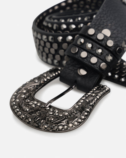 MNML Flathead Metal Studded Belt Black
