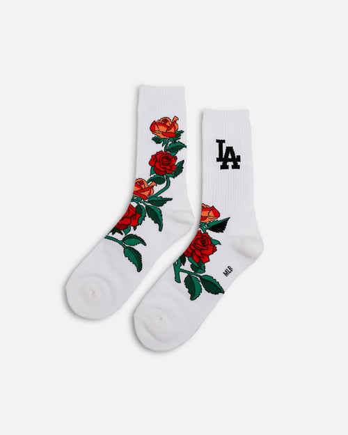 Pro Compression Los Angeles Dodgers Rose Crew Sock White