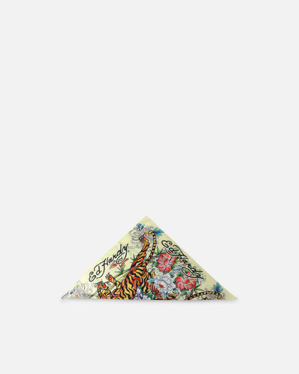 Ed Hardy Women's Feline Bandana Scarf Yellow