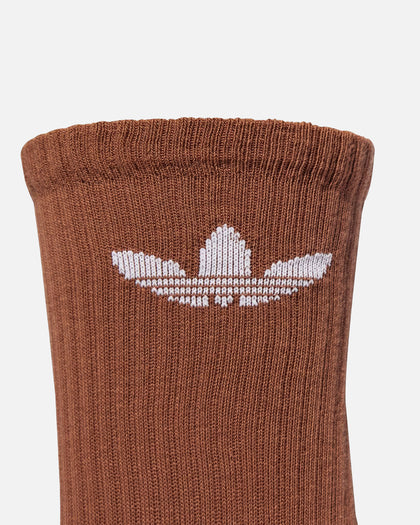 Adidas Trefoil Cushioned Crew Socks 6 Pack Cream