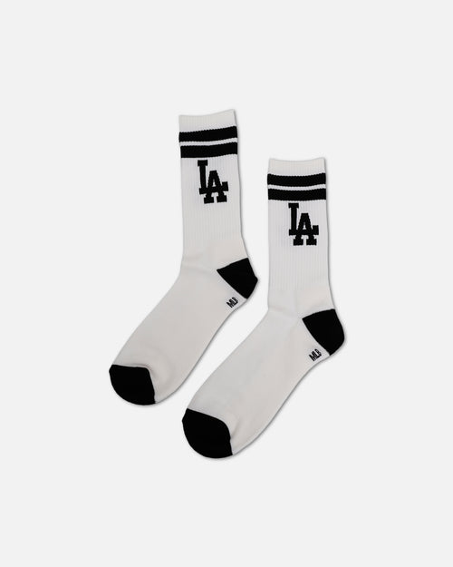 Pro Compression Los Angeles Dodgers Gym Stripe Crew Sock Black/White