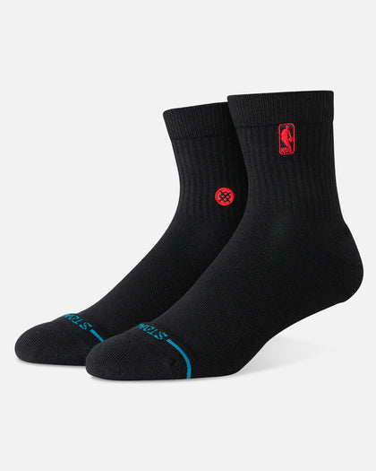 Stance NBA Logoman Quarter Socks Black/Red