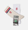 Foot-ies Sydney Roosters Sneaker Socks 2 Pack Off White/White
