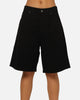 Carre Drill Pleated Jorts Black