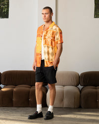 Carre Bandana Ultra Button Up Shirt Orange