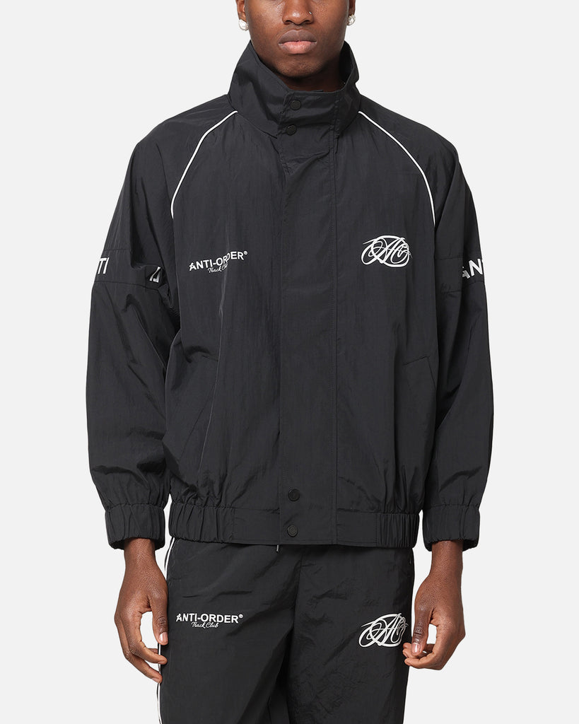 The Anti Order Track Club Windbreaker Jacket Black/Grey | Culture
