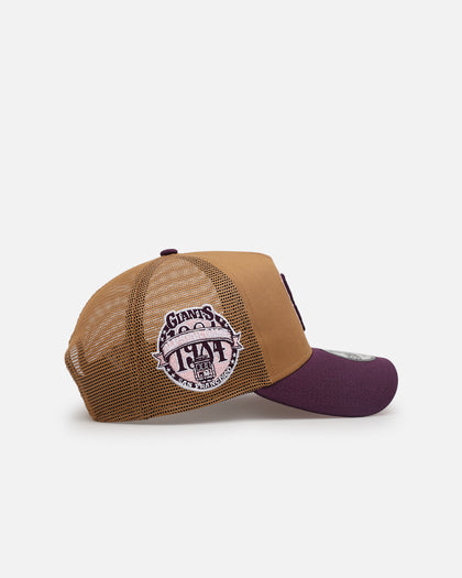 New Era San Francisco Giants 'Rustic Rose' 9FORTY A-Frame Trucker Snapback Wheat
