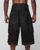 Loiter Collateral Cargo Shorts Black Wash